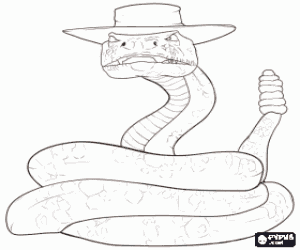 Jake, the bandit snake coloring page