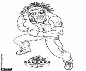 Jake Vallory, Bakugan Gundalian coloring page