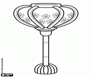 A Japanese floor lamp coloring page