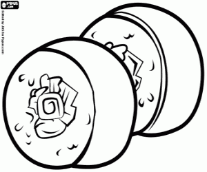 Japanese Maki, variant of sushi coloring page
