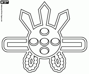 Japanese ornament for hair coloring page