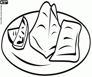 Japanese salmon, Yaki Sake coloring page