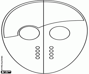 Jason's mask to customize coloring page