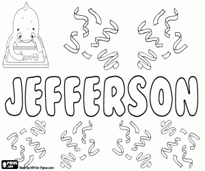Jefferson, name of English origin coloring page