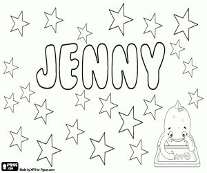 Jenny, name of English origin coloring page