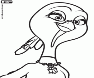 Jenny the turkey coloring page