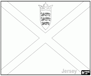 Jersey flag coloring page