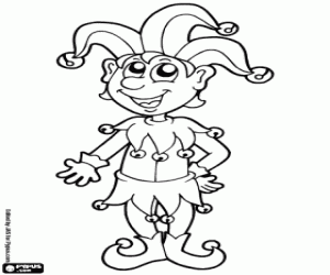 Jester coloring page