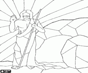 Jesus Christ and the Holy Sepulchre coloring page