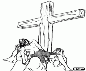 Jesus's body, Good Friday coloring page