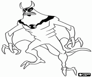 JetRay is a Ben 10 alien coloring page