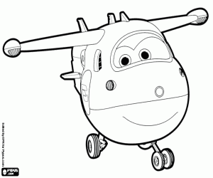 Jett in its airplane shape coloring page