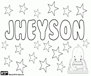 Jheyson, male name coloring page