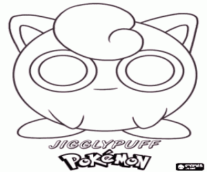 Jigglypuff, a Pokémon coloring page