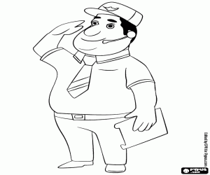 Jimbo, character of SuperWings coloring page