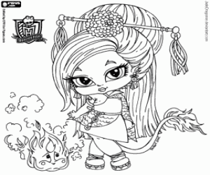 Jinafire Long, Monster High Baby coloring page