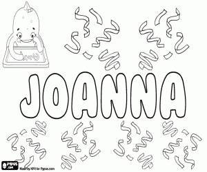 Joanna, name in various languages coloring page