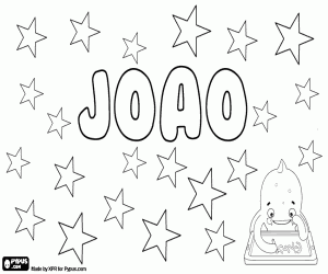 Joao, name in Portuguese coloring page