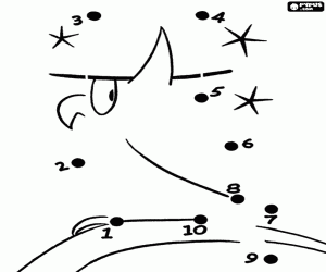 Join dots, owl with hat coloring page