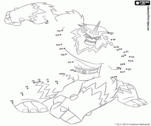 Join the points of Shocksquatch coloring page