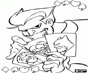 Joker, the enemy of Batman coloring page