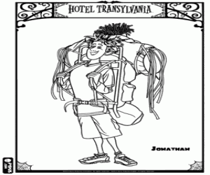 Jonathan in the Hotel Transylvania coloring page