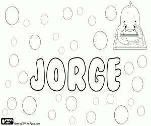 Jorge, Spanish and Portuguese name coloring page