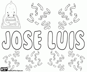 Jose Luis, compound name coloring page
