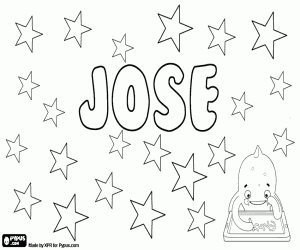 José, Spanish and Portuguese name coloring page