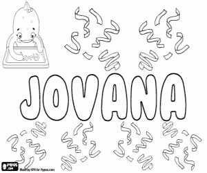 Jovana, Serbian name coloring page