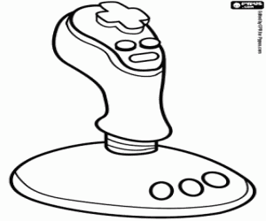 A joystick for video games coloring page