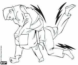 The judo is an olympic sport coloring page