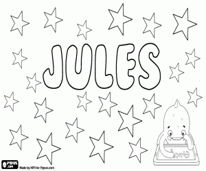 Jules, name of French origin coloring page