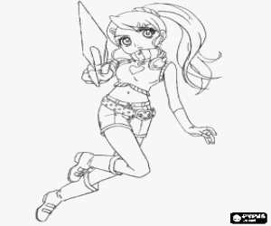 Julie, a Bakugan character coloring page