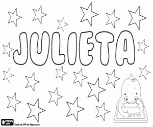 Julieta, diminutive of Julia coloring page