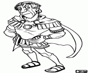 Julius Caesar in Asterix and Obelix coloring page