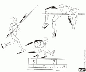 The jumps in Olympic Games coloring page