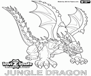Jungle Dragon,Invizimals Shadow Zone coloring page