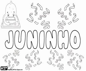 Juninho, Portuguese name coloring page