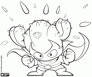 Kactor, character of SuperZings coloring page