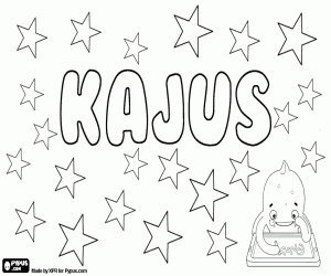 Kajus, Lithuanian name for boy coloring page
