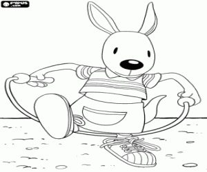 The kangaroo Josie coloring page