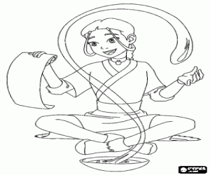 Katara, Avatar, The Last Airbender coloring page