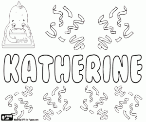 Katherine, English name coloring page
