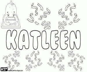 Katleen, english and irish name coloring page
