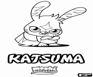 Katsuma. Moshi Monsters. A bunny coloring page