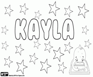 Kayla, Gaelic name coloring page