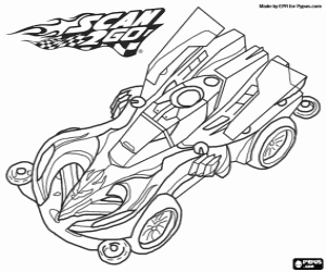 Kayuza's car, Scan2Go coloring page