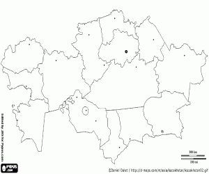 Kazakhstan map coloring page