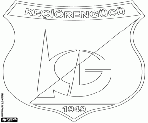 Keciorengucu shield coloring page
